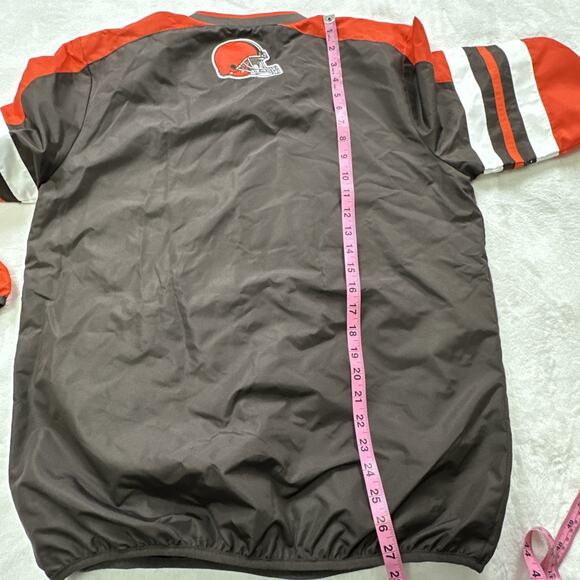G-III Cleveland Browns Windbreaker Pullover Mens SMALL Embroidered Mesh Lined - Picture 16 of 16